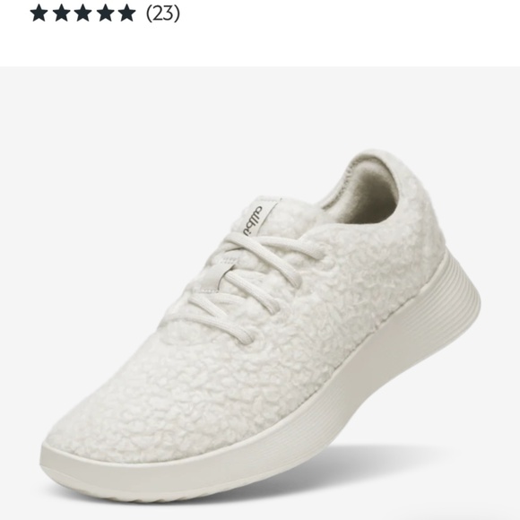 NIB Allbirds Wool Runner Fluff White Sneaker Sz 8 - Picture 10 of 15
